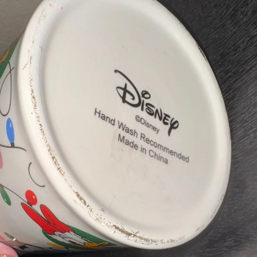 Disney White Ceramic Food Storage Jar with Characters Dog Treats‎ Bone Jar